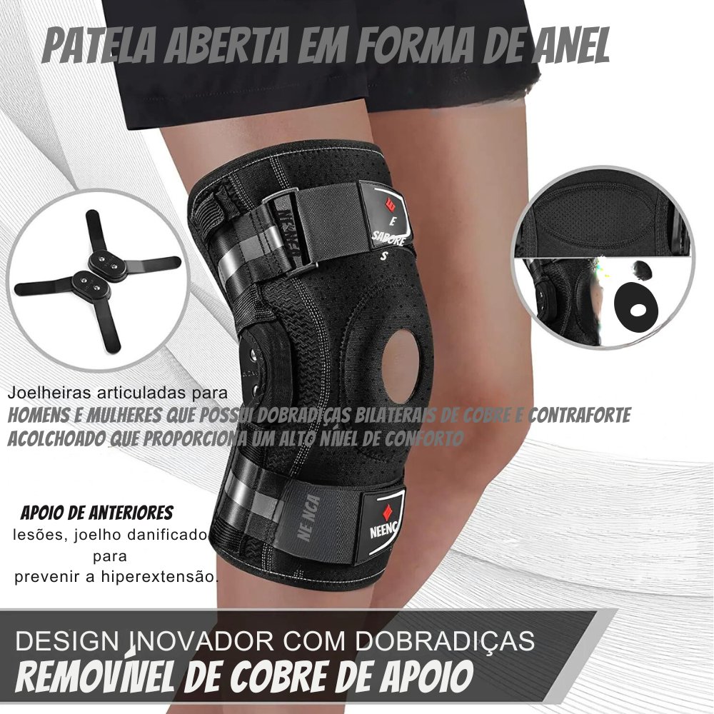 joelheira-articulada-com-duplo-estabilizador-lateral-preto-KaypeStore-3 Como Prevenir Lesões no Joelho? Guia Completo 2025