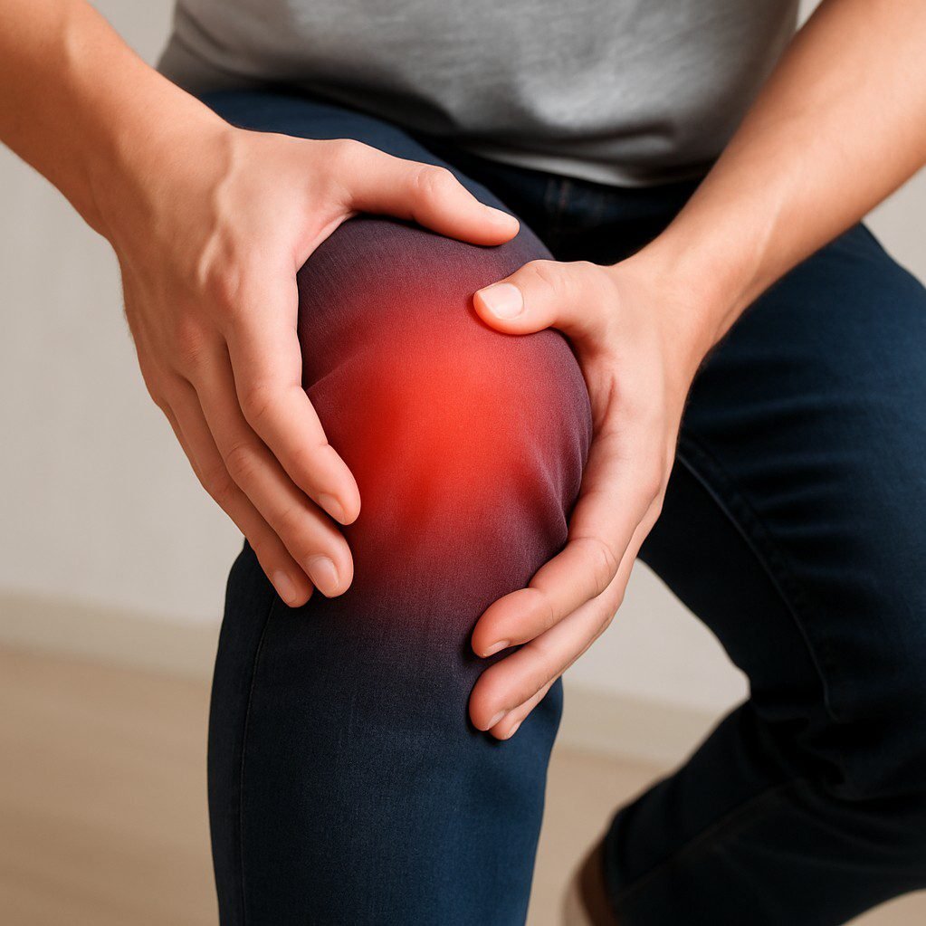 Inflamacao-no-Joelho Inflamação no Joelho: Como Identificar, Tratar em Casa e Quando Usar Adesivos Terapêuticos