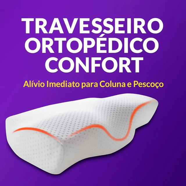 travesseiro-ortopedico-confort-3 Os 5 Erros que Causam Dor nas Costas ao Dormir